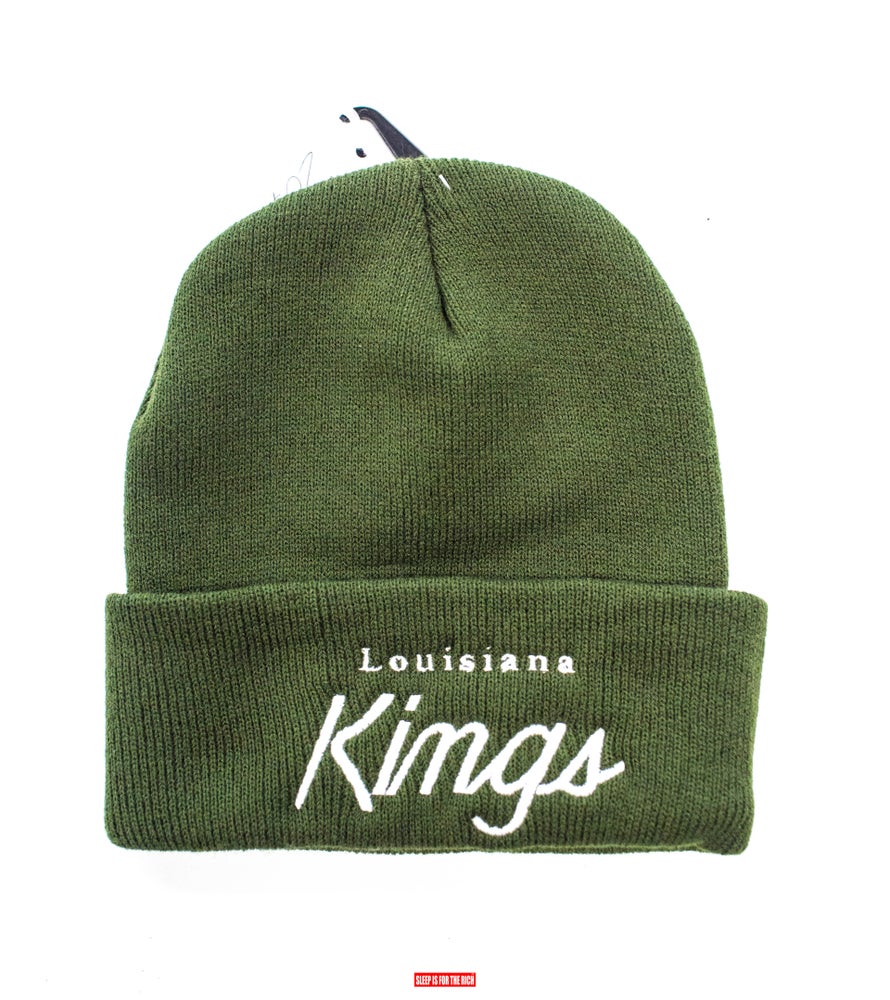 (Olive/White) “Louisiana King’s “ Beanie